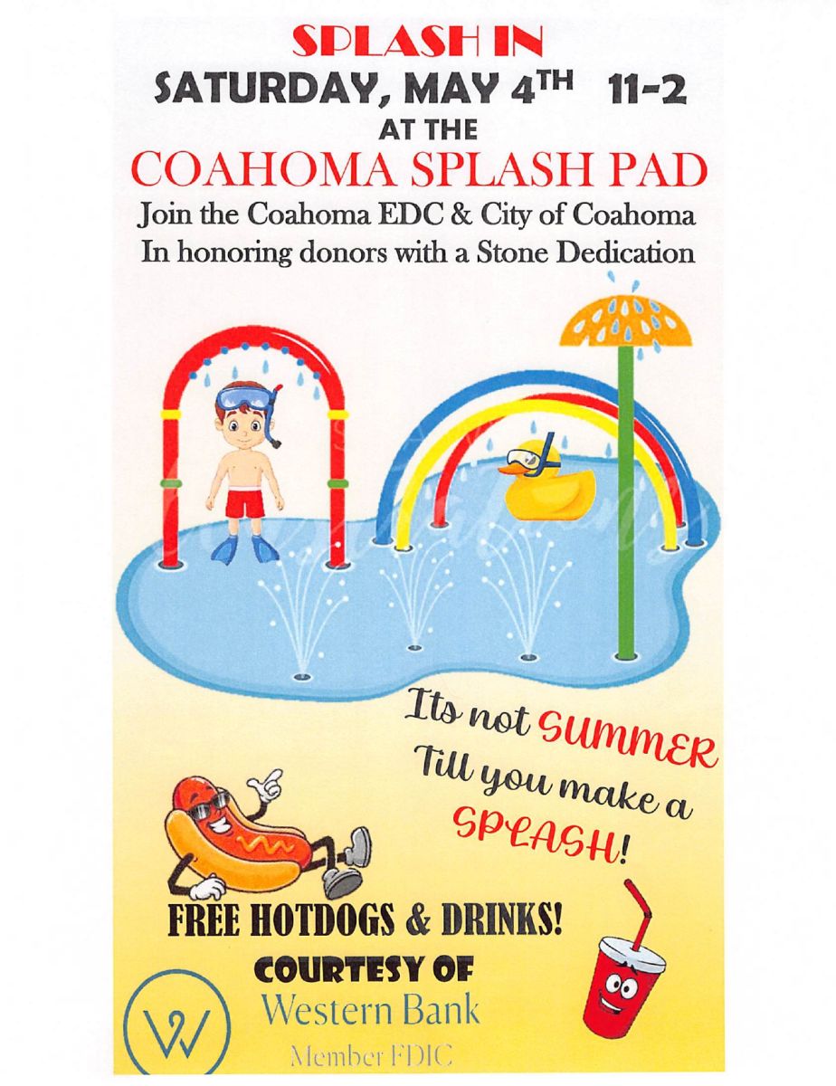 Splash Pad Opening flyer